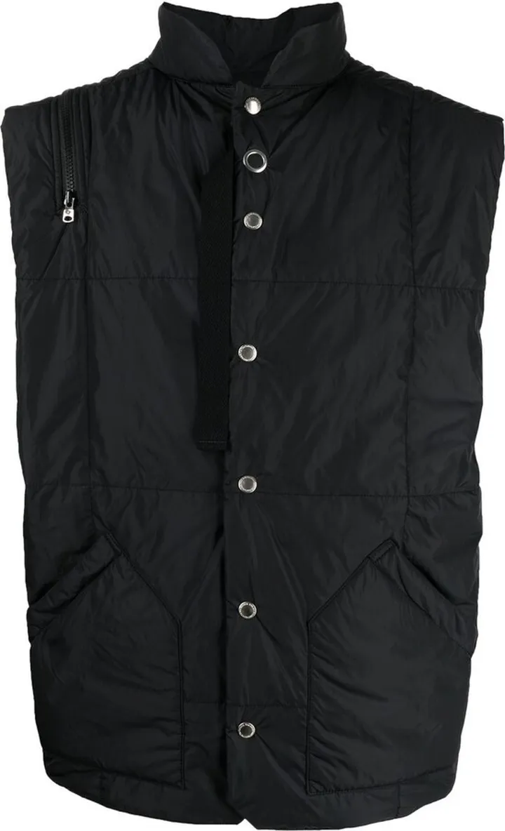 Zip-Detail Padded Gilet Jacket