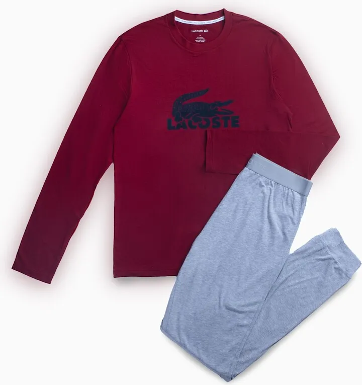 Men’s Velvet Logo Long Pajama Set