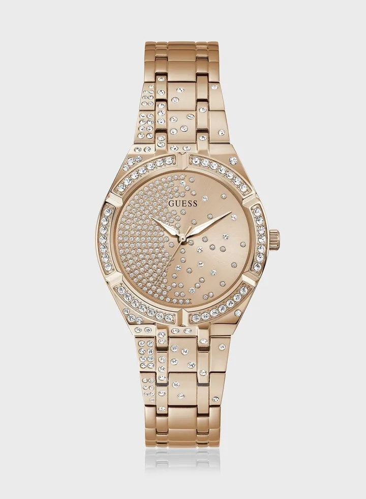 Steel Strap Afterglow Analog Watch