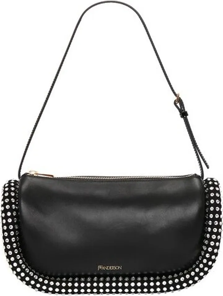 Bumper-15 Leather Shoulder Bag With Crystal