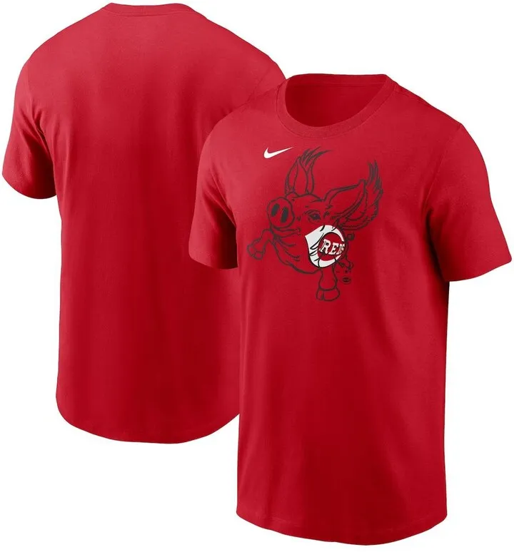 Men's Nike Red Cincinnati Reds Flying Pig Local Team T-shirt