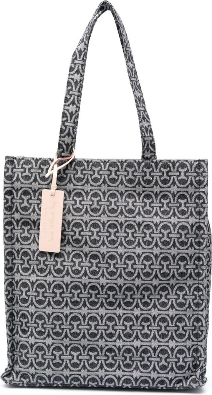 Monogram-Print Tote Bag