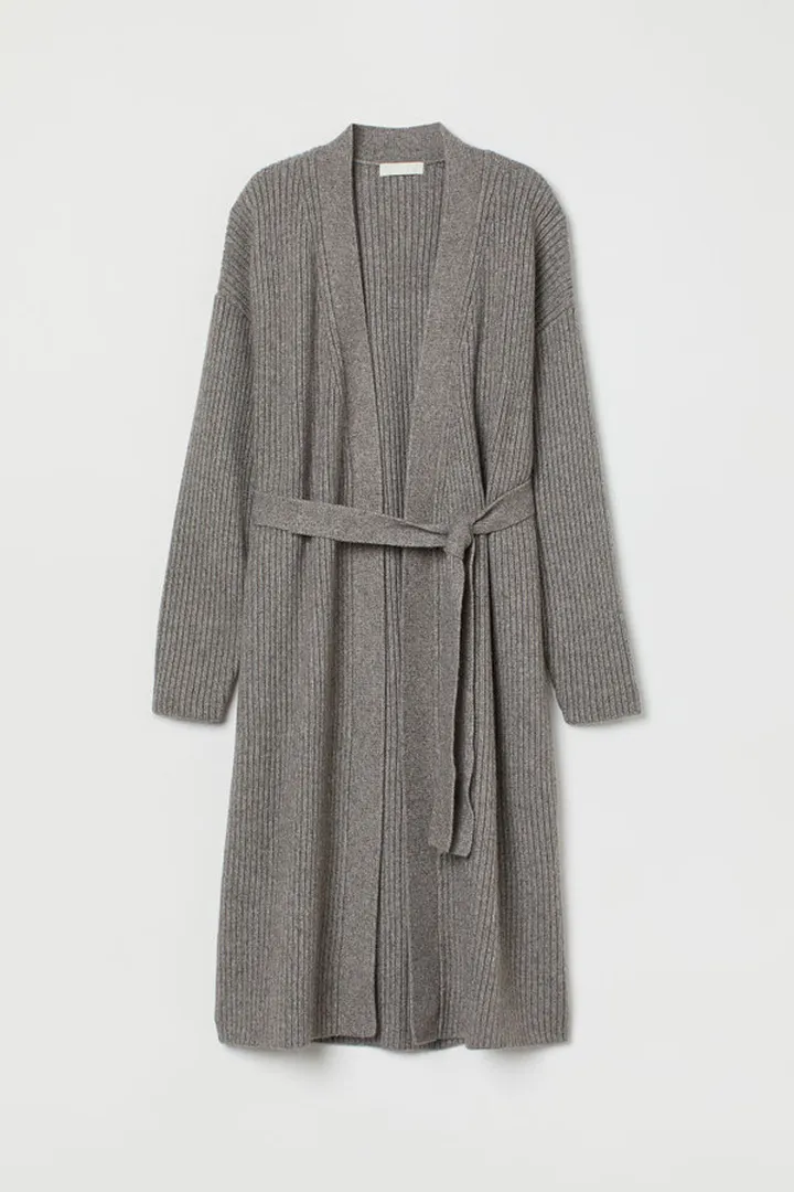 Long Cardigan with Tie Belt