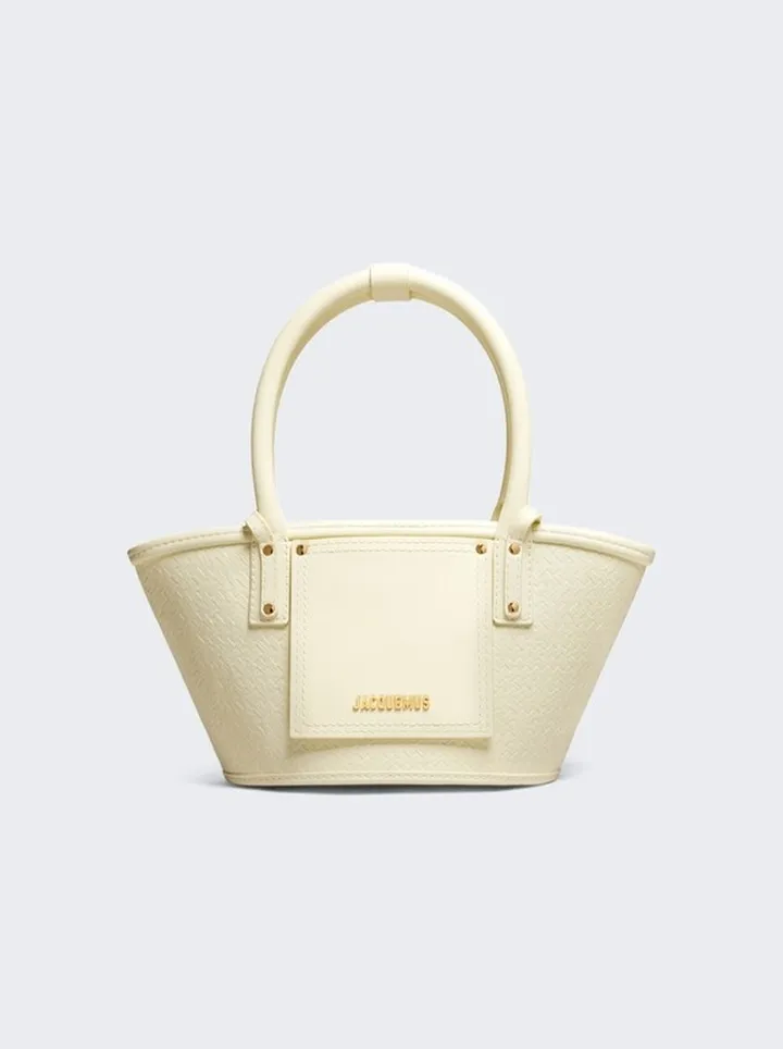 Le Petit Panier Soli Cuir Tote Yellow