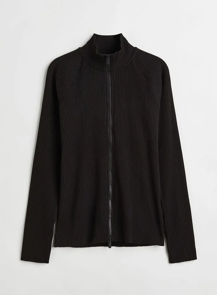 Zip Through Knitted Top