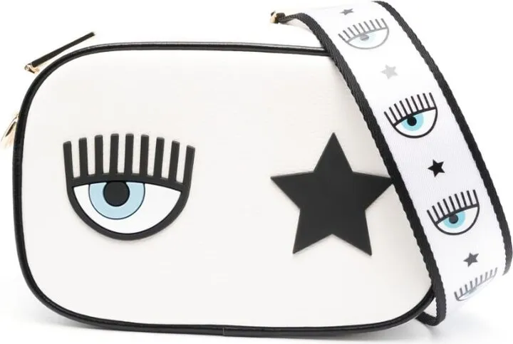 Eyelike-motif crossbody bag