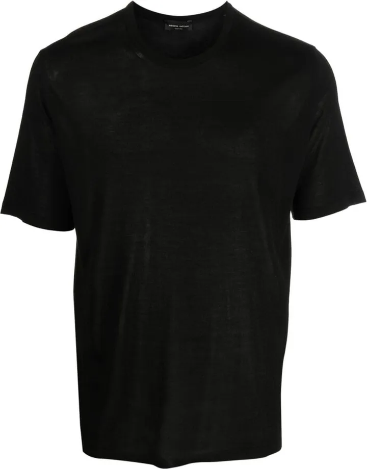 short-sleeve silk T-shirt
