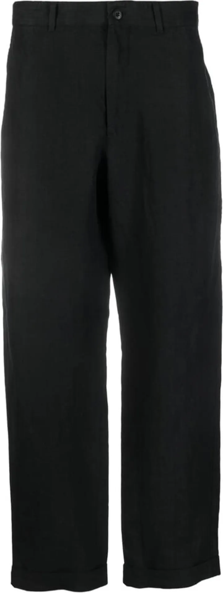 Front-Fastening Straight-Leg Trousers