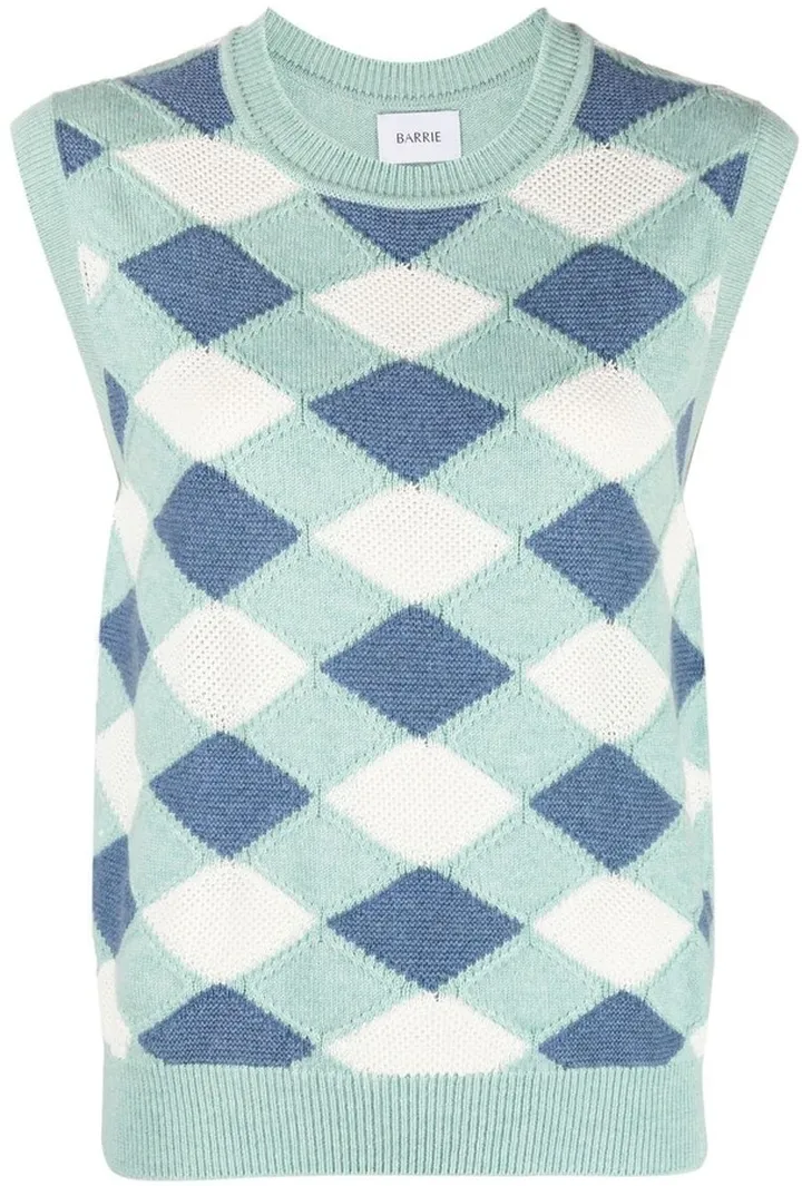 Geometric Cashmere Knit Top