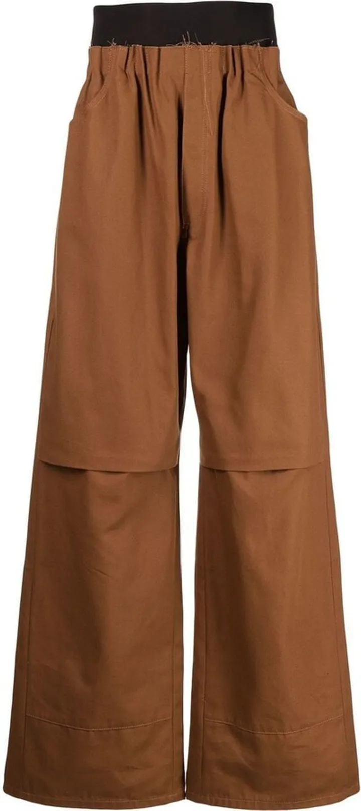 Gathered-Waist Wide-Leg Trousers