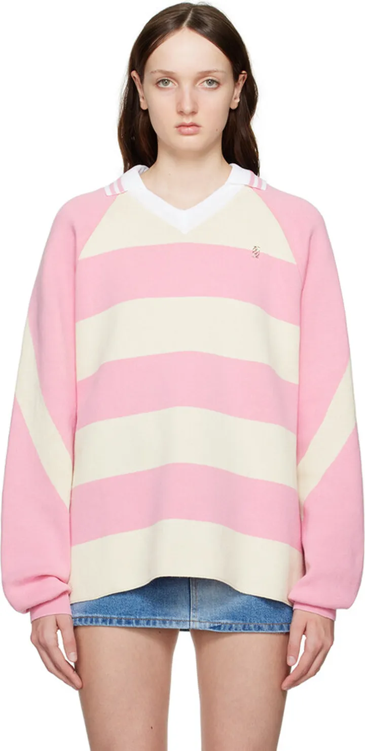 Kijun Pink Striped Polo
