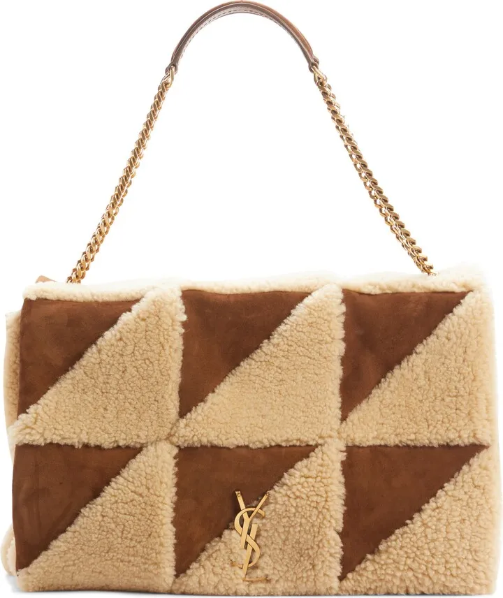 Giant Jamie Genuine Shearling Shoulder Bag