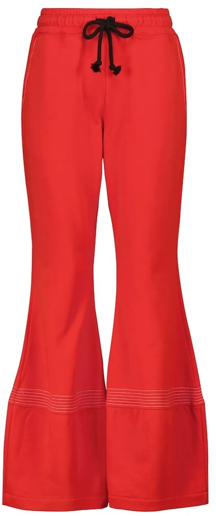 Flared cotton sweatpants