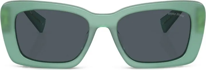 Logo-Plaque Rectangle-Frame Sunglasses