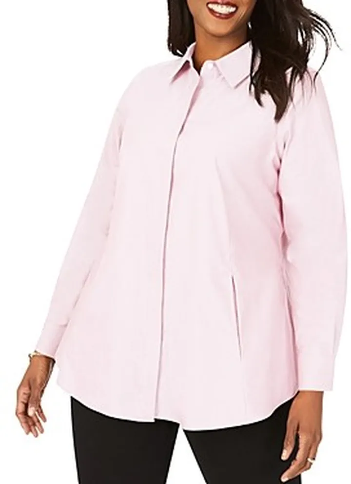 Foxcroft Plus Cici Non Iron Tunic Top