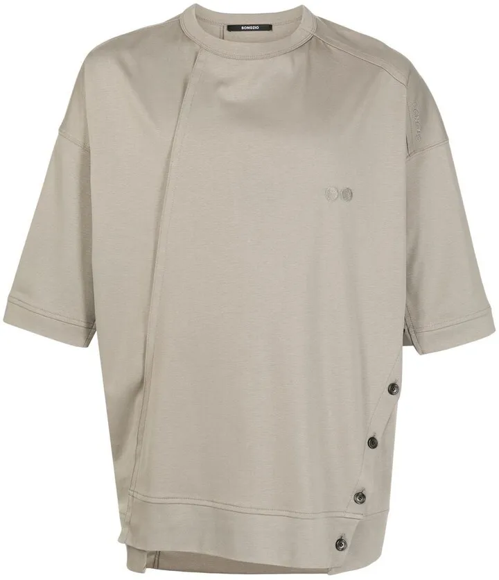 asymmetric short-sleeve T-shirt