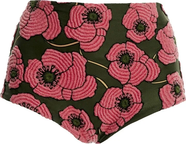Geranio printed bikini bottoms