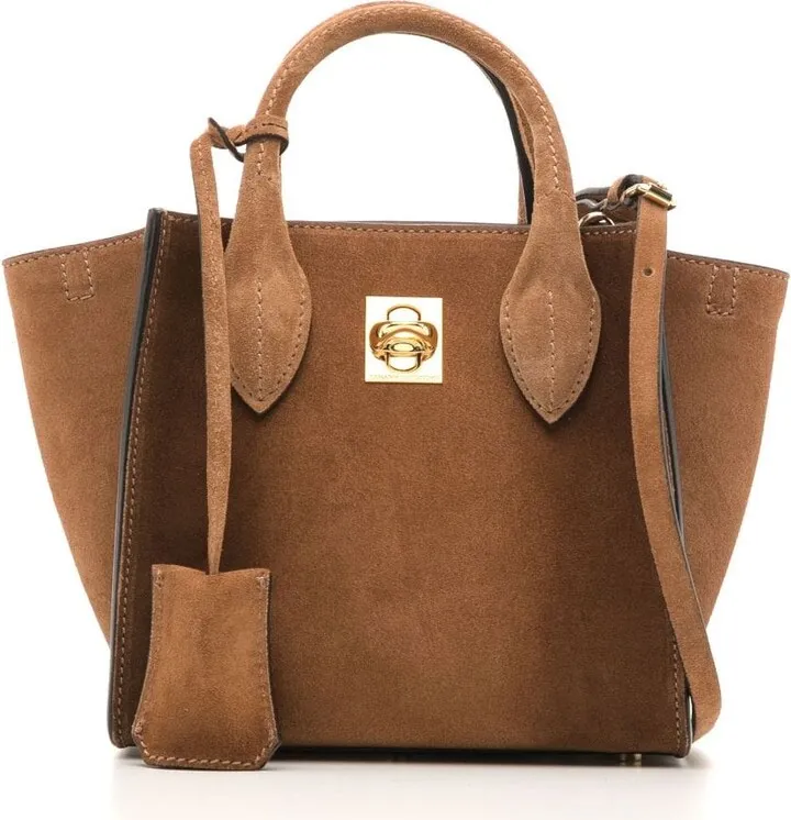 mini Maggie suede tote bag