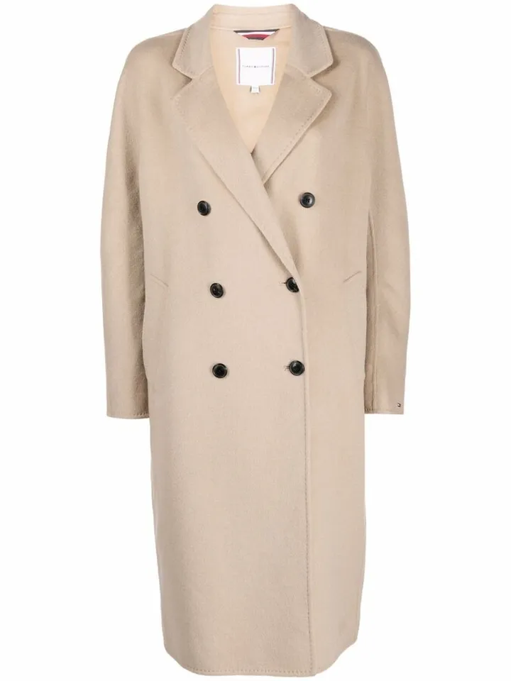 Double-Breasted Wool-Blend Coat