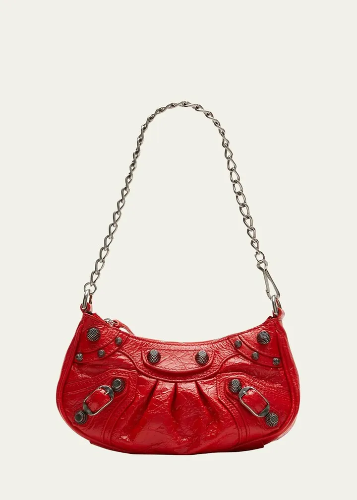 Le Cagole Mini Leather Crossbody Bag