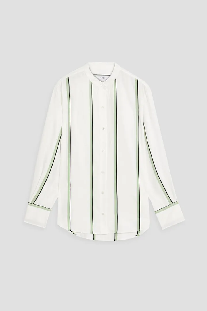 Leonne striped crepe shirt