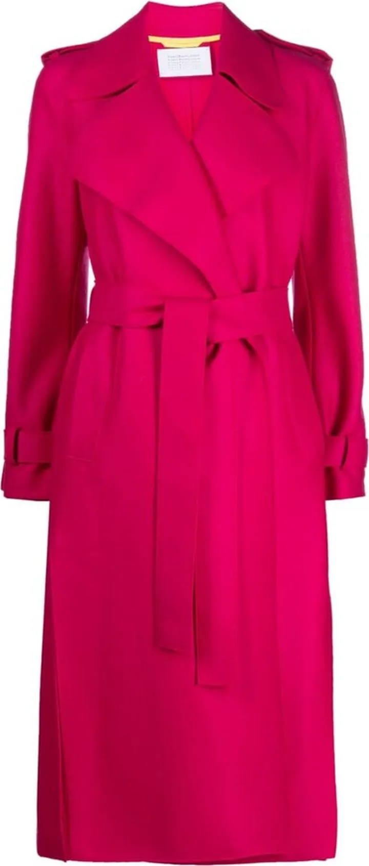 Side-Slit Virgin-Wool Trench Coat