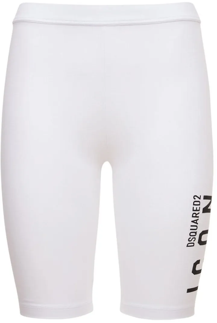 Icon logo stretch cotton bike shorts