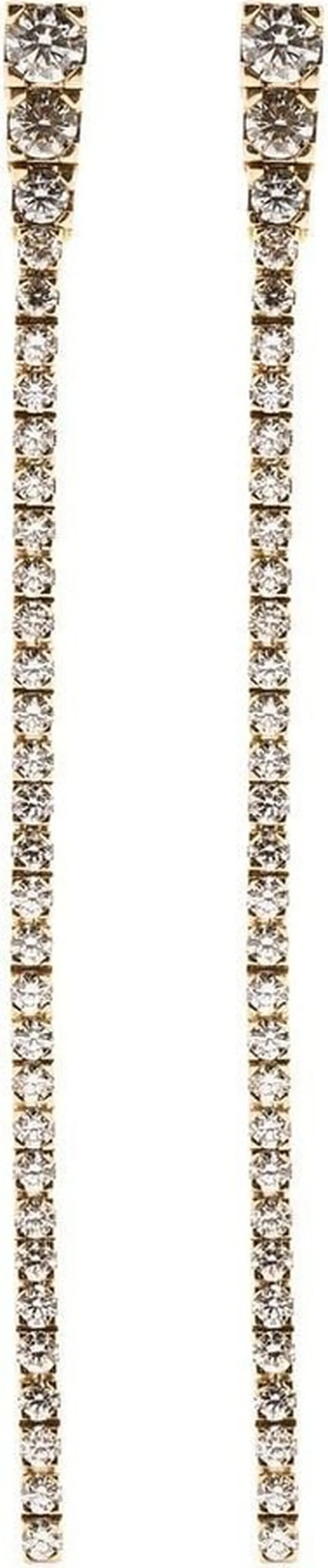 18kt yellow gold Rozona diamond drop earrings