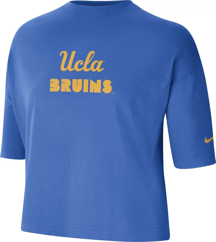 Nike Women's College (UCLA) Cropped T-Shirt in Blue
