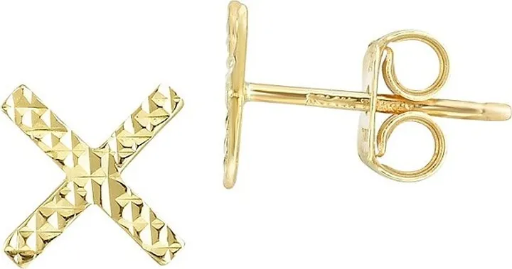 14K Yellow Gold Stud Earrings