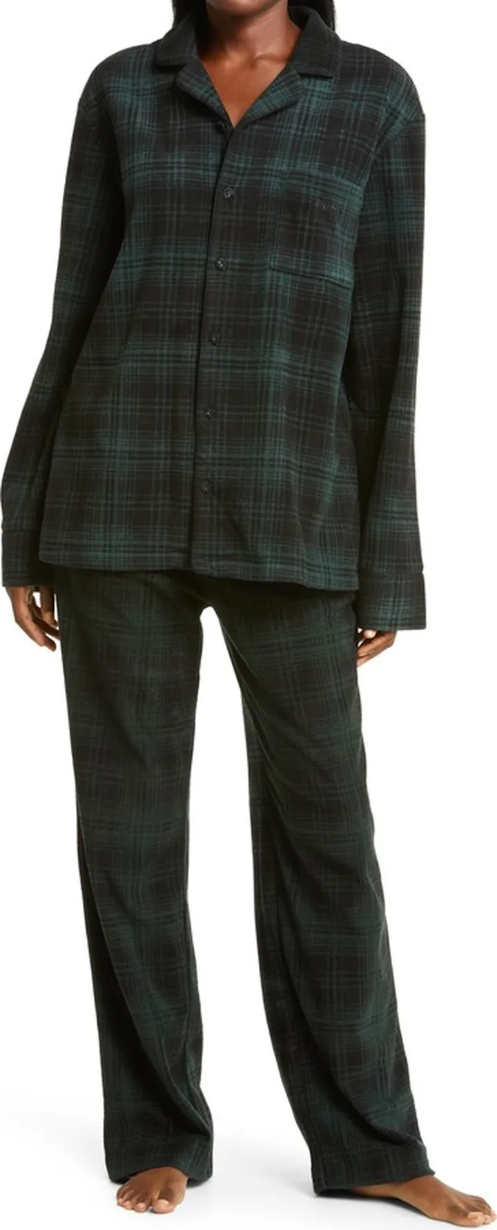 Plaid Sleep Shirt & Pants Set