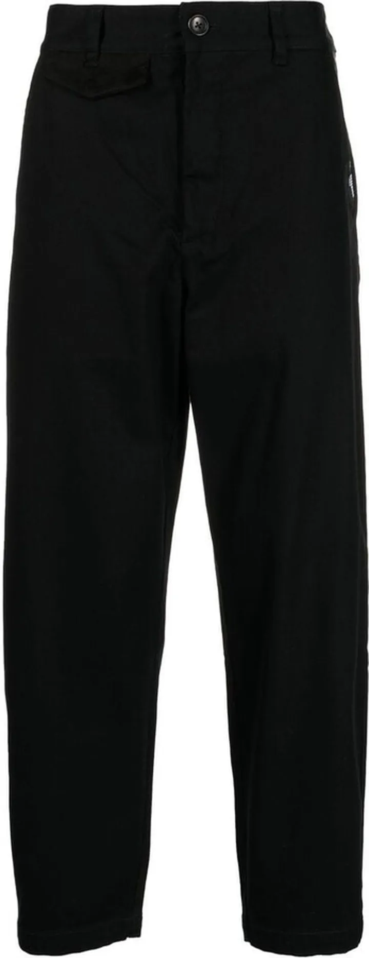 Straight-Leg Cropped Trousers