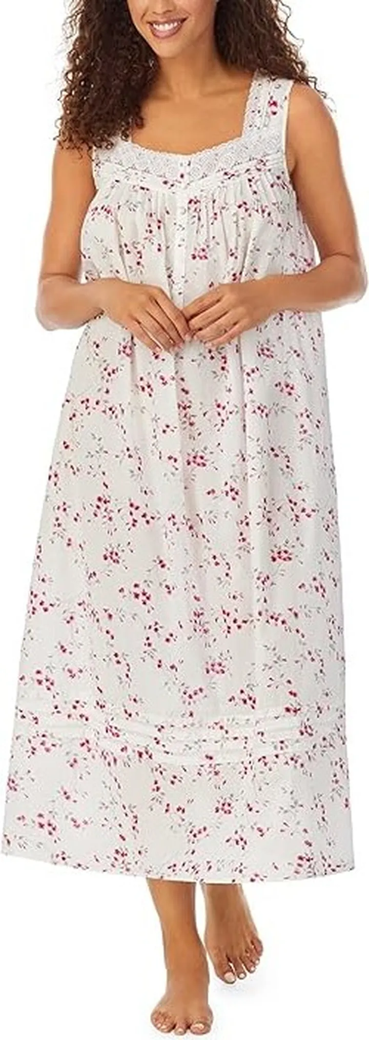 Eileen West Sleeveless Ballet Gown (Holiday Floral) Women's Pajama