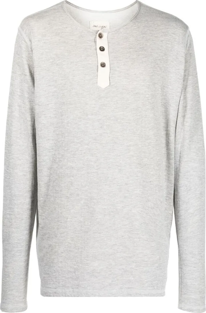 Henley long-sleeve T-shirt