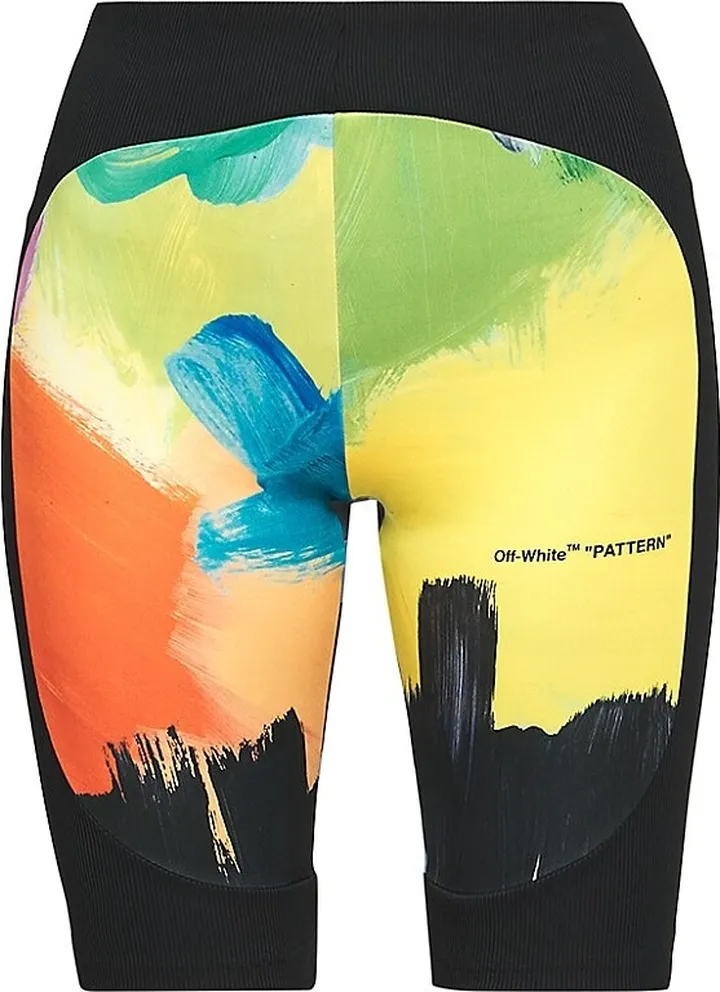 Brush Stroke Bike Shorts