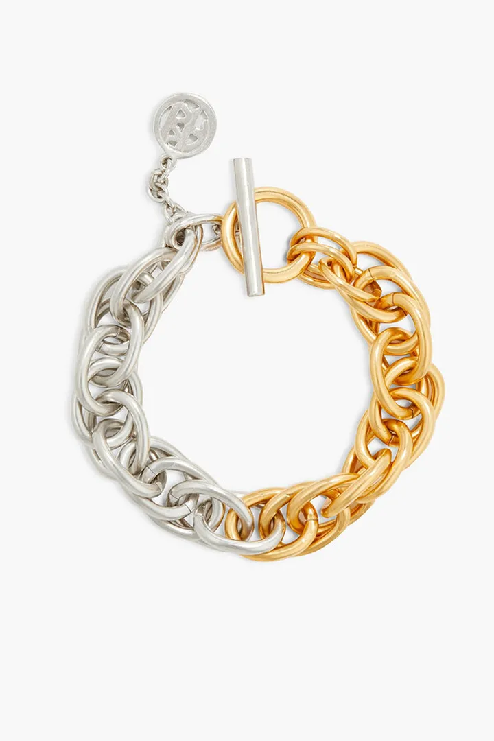 Silver and gold-tone bracelet