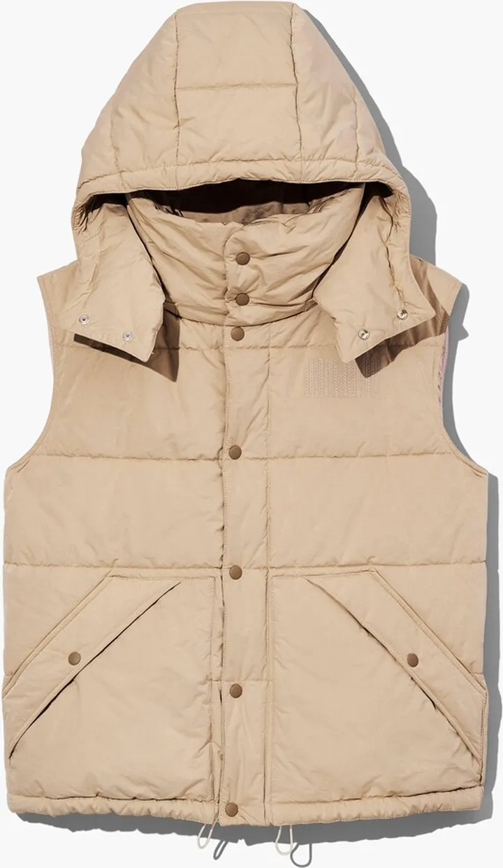 The Oversized Puffer Vest - Beige