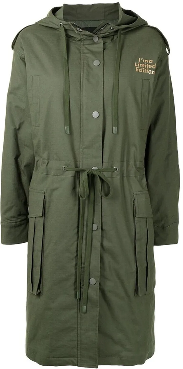 Graphic Print Parka Jacket