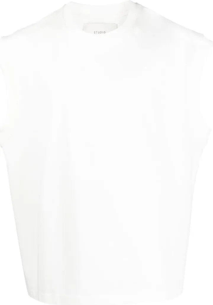 cotton sleeveless T-shirt