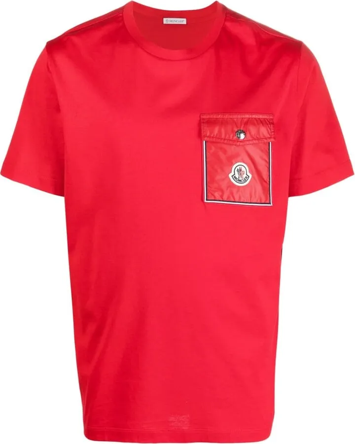 logo-patch chest-pocket T-shirt