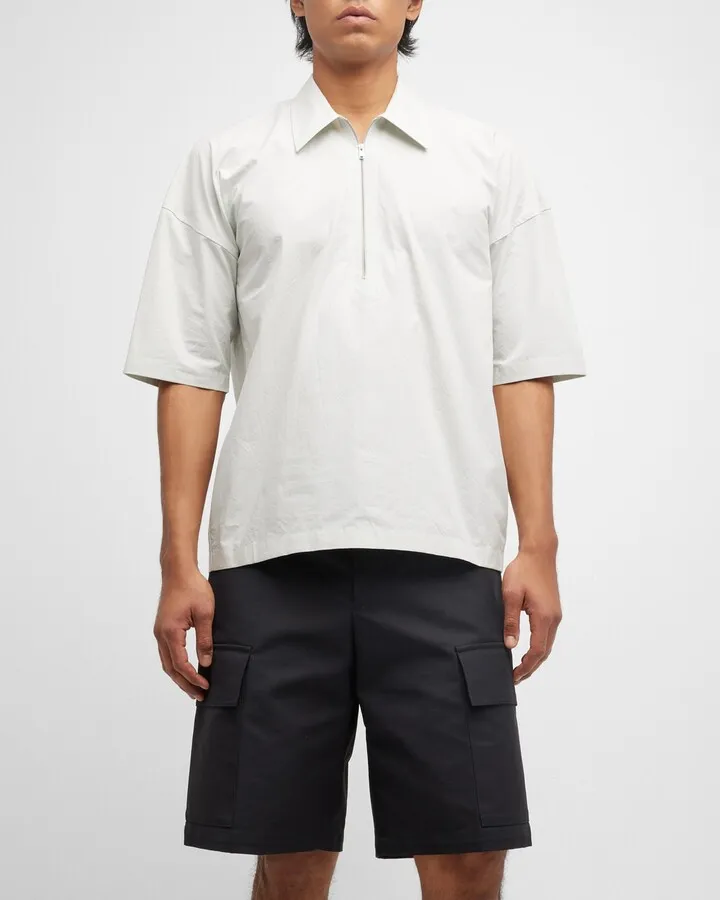 Men's Cotton Half-Zip Shirt
