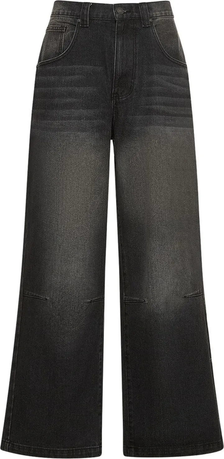 Wide leg denim jeans