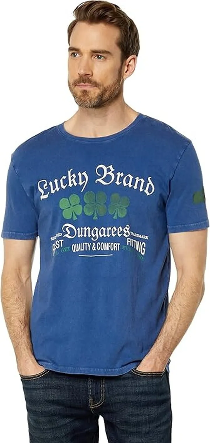 Lucky Brand Dungarees Tee (True Navy) Men's Clothing