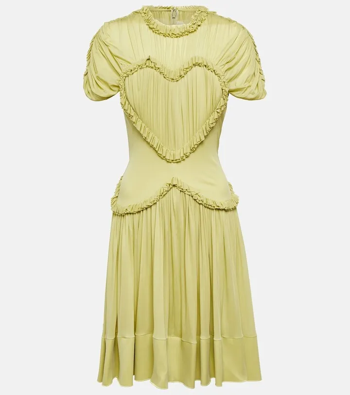 Gathered jersey minidress
