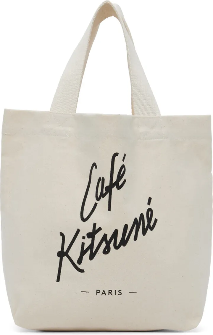 Maison Kitsuné Off-White Mini 'Cafe Kitsuné' Tote