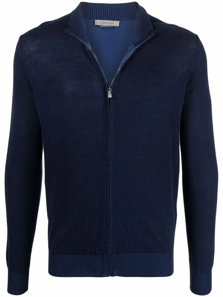 Zip-Up Knitted Jumper