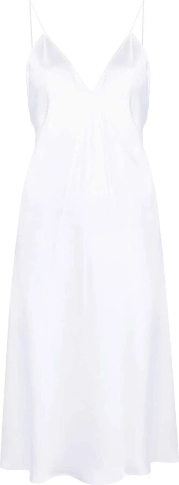 Backless Satin-Finish Midi Dress