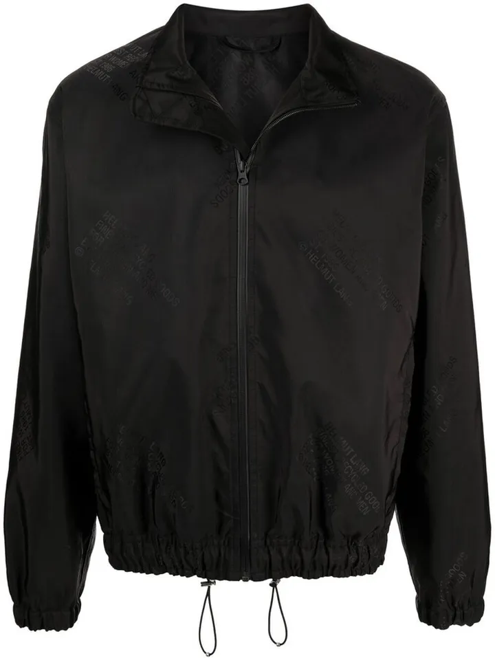 Logo-Jacquard Bomber Jacket
