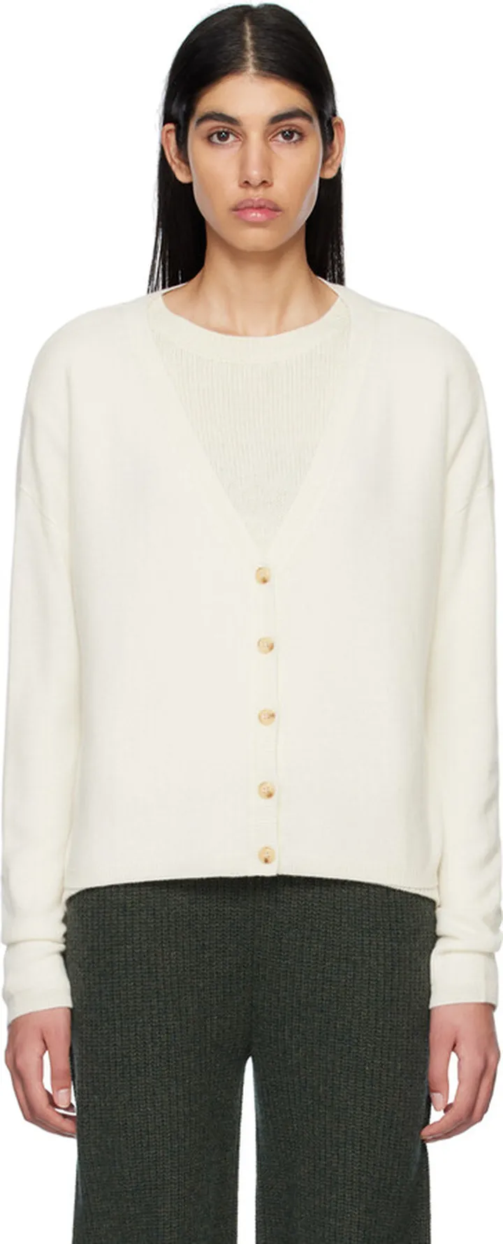 LISA YANG Off-White 'The Abby' Cardigan