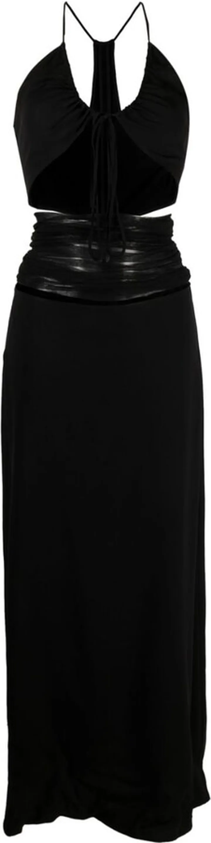 Tulle-Panel Cut-Out Dress